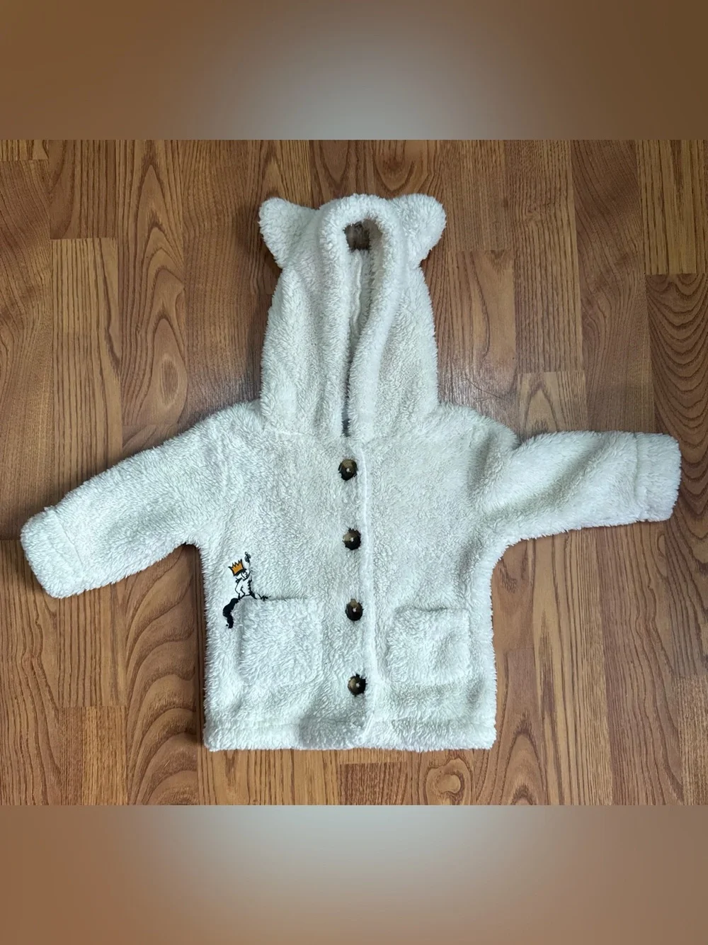 ❤️ Hanna Andersson 3-6 mo 60cm Cozy Wild Things Hooded Baby Jacket with Ears B16